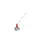 Mobile manual barrier | barrier arm length: 5000 mm | triangular lock